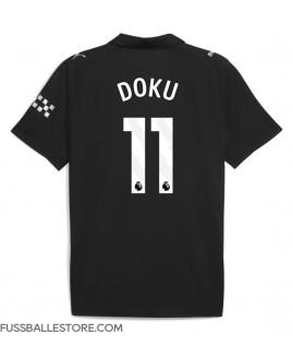 Günstige Manchester City Jeremy Doku #11 Auswärtstrikot 2025-26 Kurzarm
